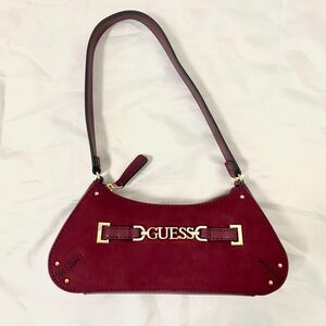 Guess Malva hobo bag Early 2000's Style Mini Shoulder Bag Burgundy Red Gold